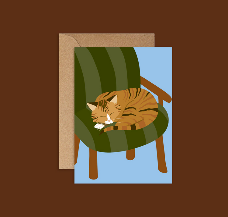 Lisa Voisard - Postkarte "Rote Katze"