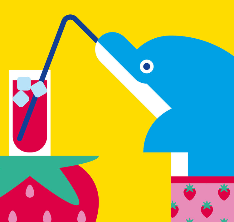 design di chantal kocher - poster "Drinking Dolphin"