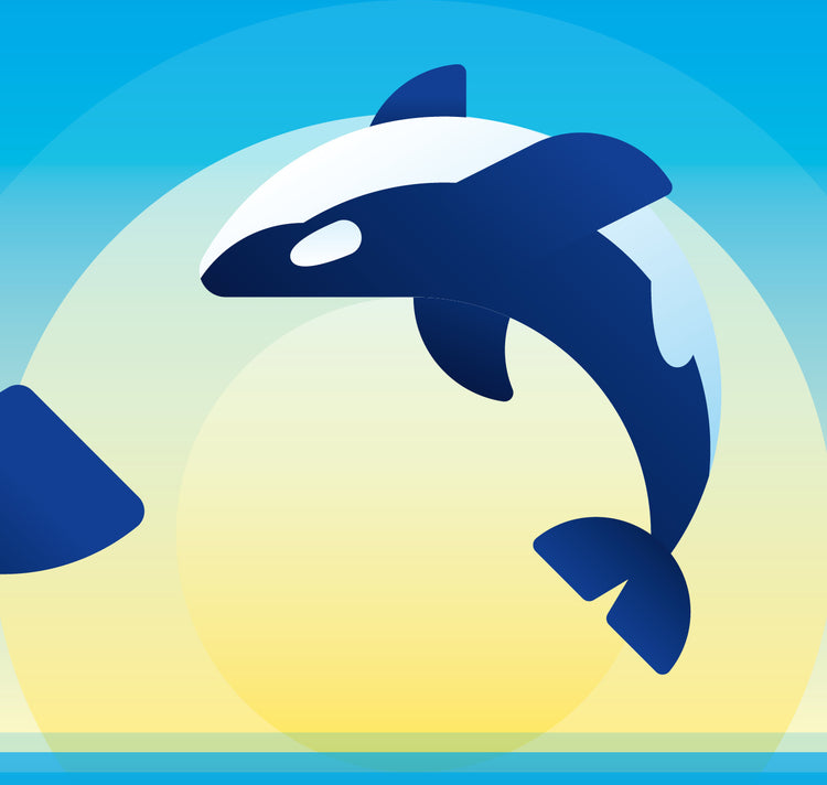 chantal kocher design - Plakat "Happy Orcas"