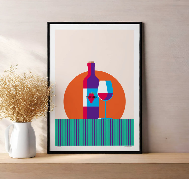 chantal kocher design - Plakat "Sunset Sips"
