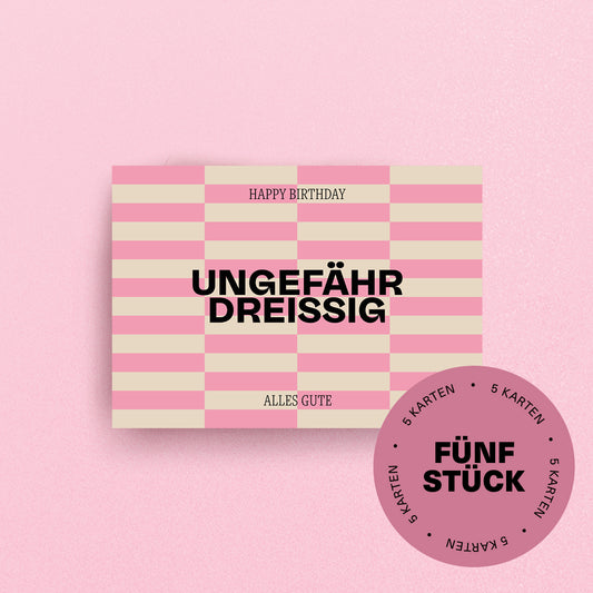 Studio Ciao - Postcardset "Immer passende Geburtstagskarten" (UngefÀhr Dreissig)