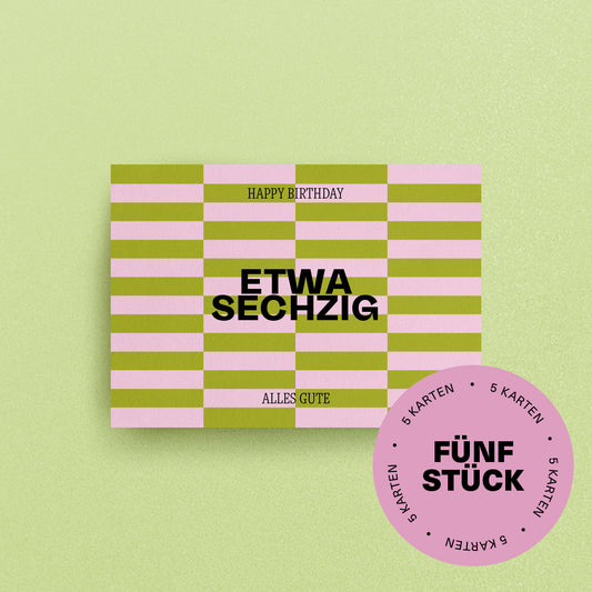 Studio Ciao - Postcardset "Immer passende Geburtstagskarten" (Etwa Sechzig)