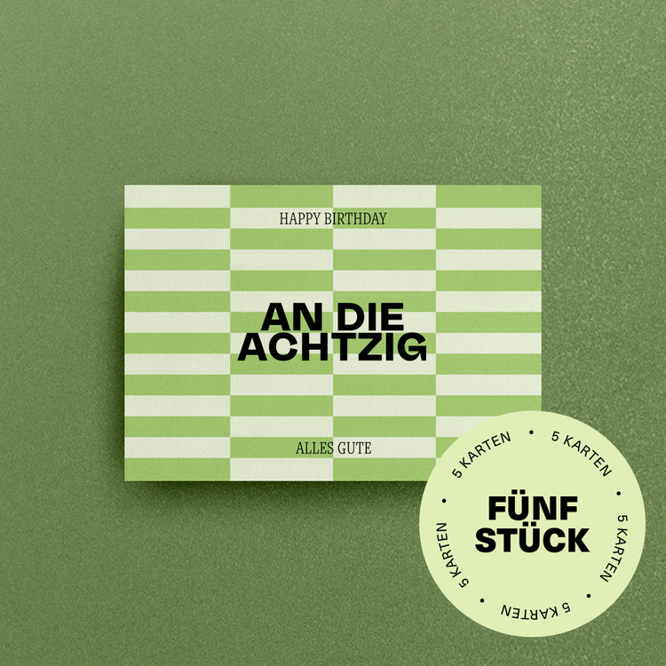 Studio Ciao - Postkartenset "Immer passende Geburtstagskarten" (An die Achtzig)