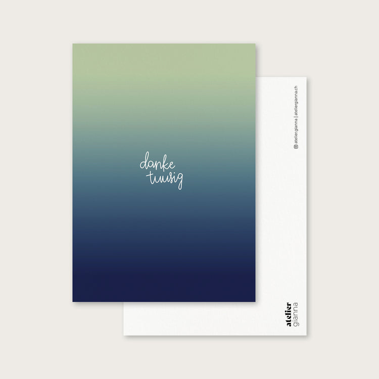 atelier gianna - Postkarte "danke tuusig"