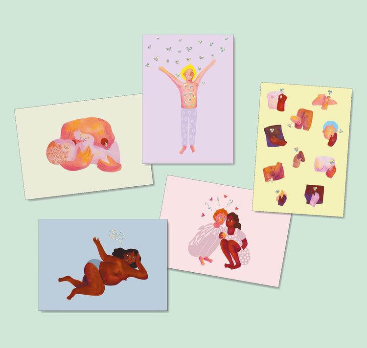 Daria & Patricia - Postkartenset "Glitzer"