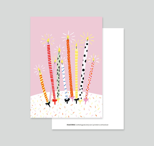 estheticgoods - Postkarte "Geburtstagskerzen"