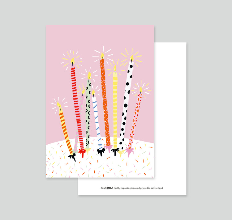 estheticgoods - Postkarte "Geburtstagskerzen"