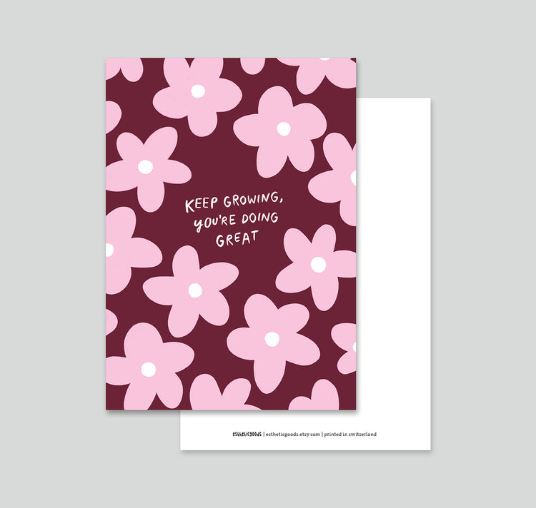 estheticgoods - Postkarte "Keep Growin"