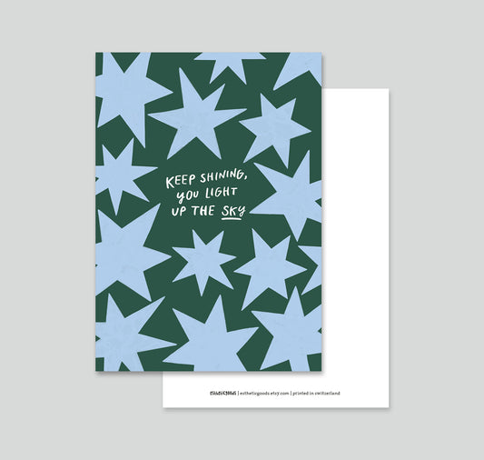 estheticgoods - Cartolina "Continua a brillare"