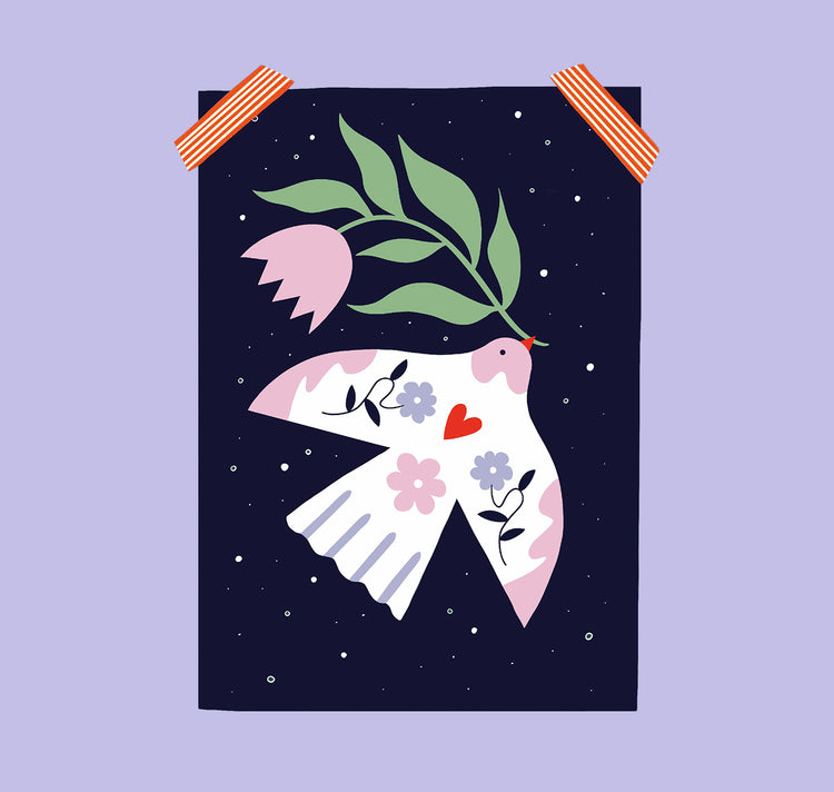 estheticgoods - Cartolina "Colomba" (blu)