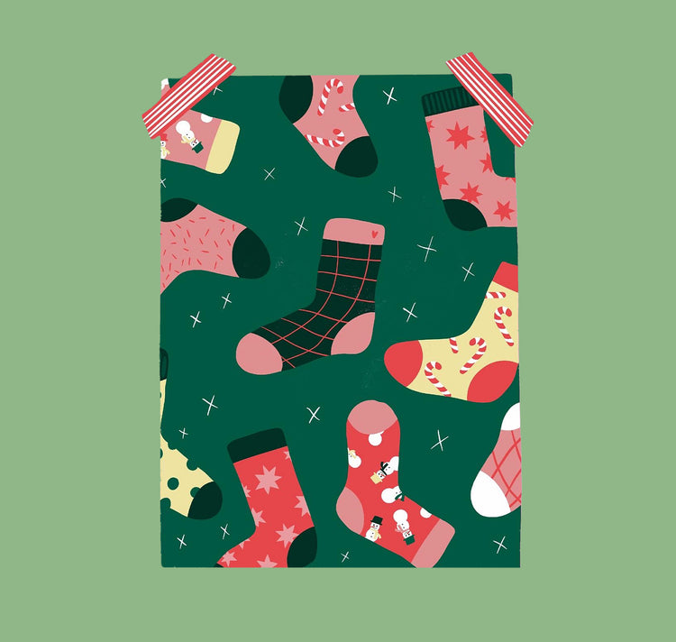 estheticgoods - Postkarte "Weihnachtssocken"