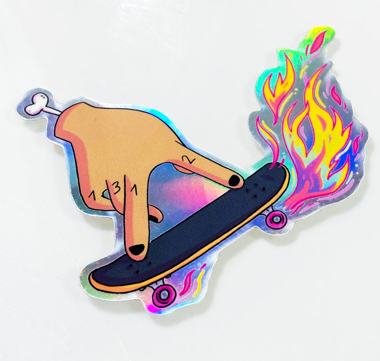 Samira Belorf - Holo-Sticker „Fingerboard“