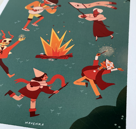 Camille Bovey - Plakat "Forest Fiesta"