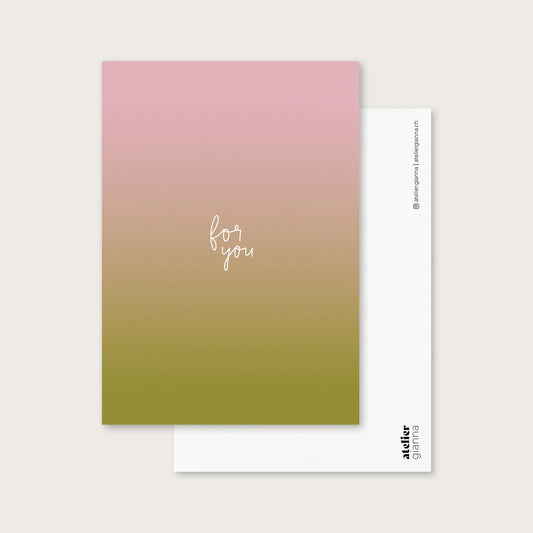 atelier gianna - Postkarte "for you"