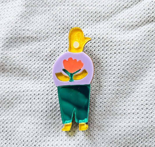 froleinmint - Brosche "Bijoux Alberta auf dem Blumenfeld"