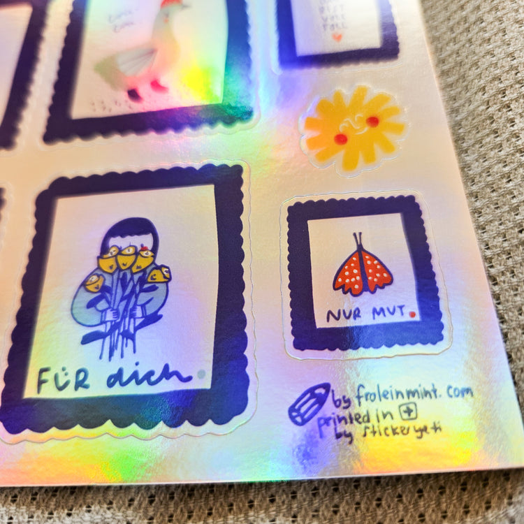 froleinmint - Stickerset "Bunte Grüsse"