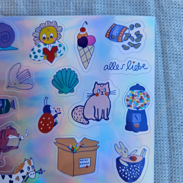 froleinmint - Stickerbogen "Gruss, passte nicht ins Couvert"