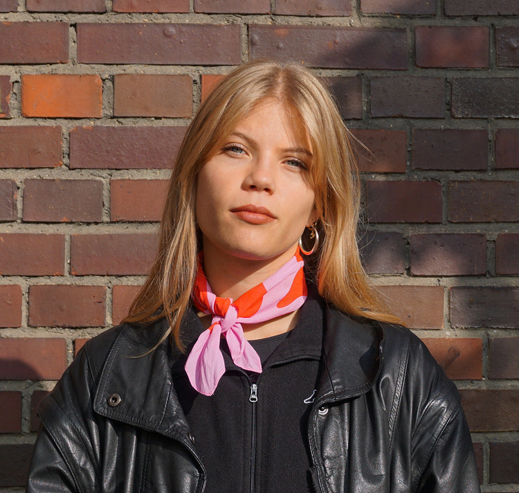 Garn mit Charme - Foulard (rosa/rot)