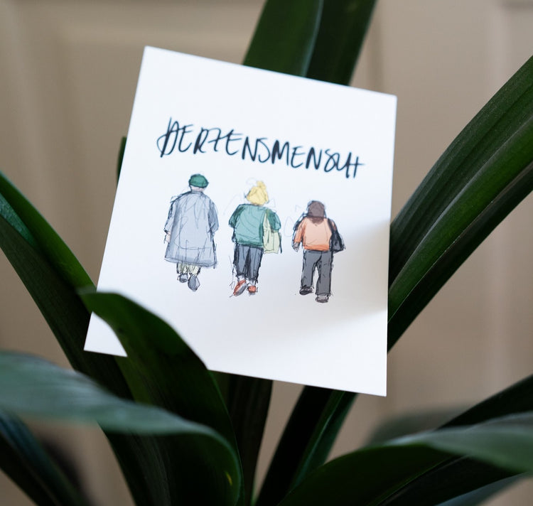 gsichtlos - Postkarte "Herzensmensch"