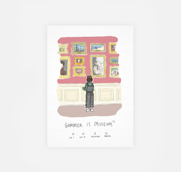 gsichtlos - Postkarte "Museum"