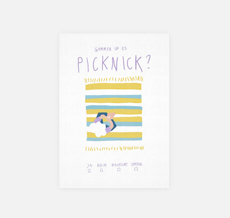 senza volto - cartolina "Picnic?"