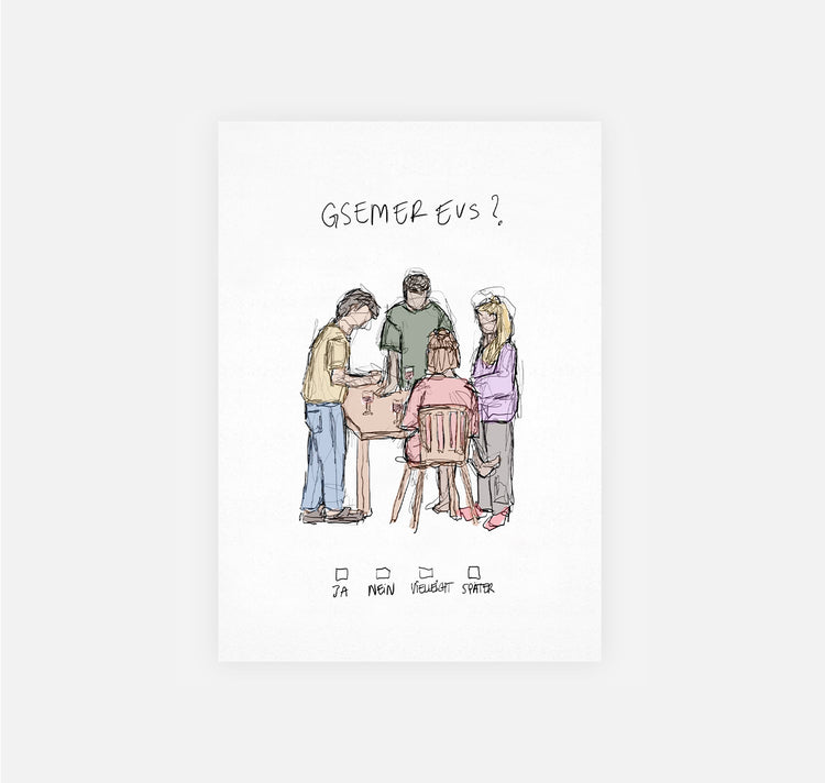 gsichtlos - Postkarte "gsemer eus"