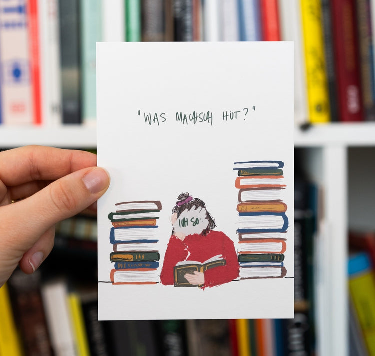 gsichtlos - Postkarte "Was machsch hüt?"