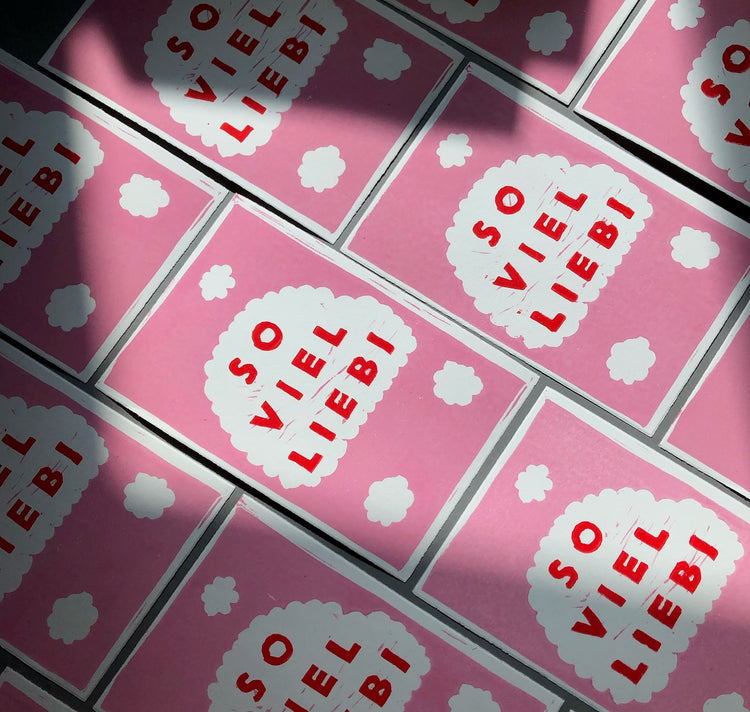 arion illustrated - Stampa linoleografica originale "Tanto amore"