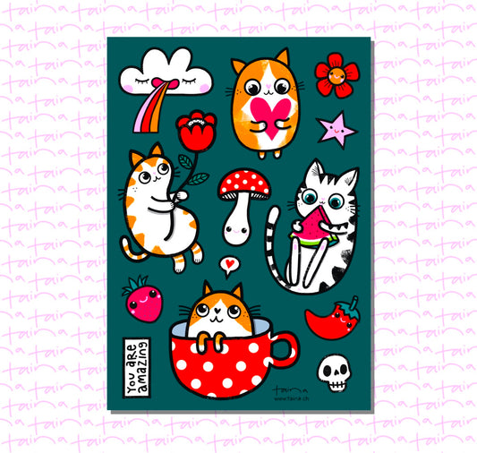 Taina - Stickerbogen "Aka"