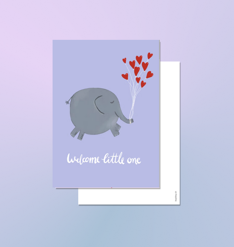 itsybitsy - Postkarte "Welcome little one"