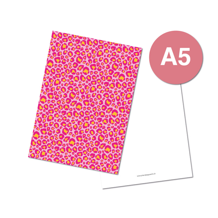 Jolanda Epprecht - Postkarte Extragross "Leo Pink"