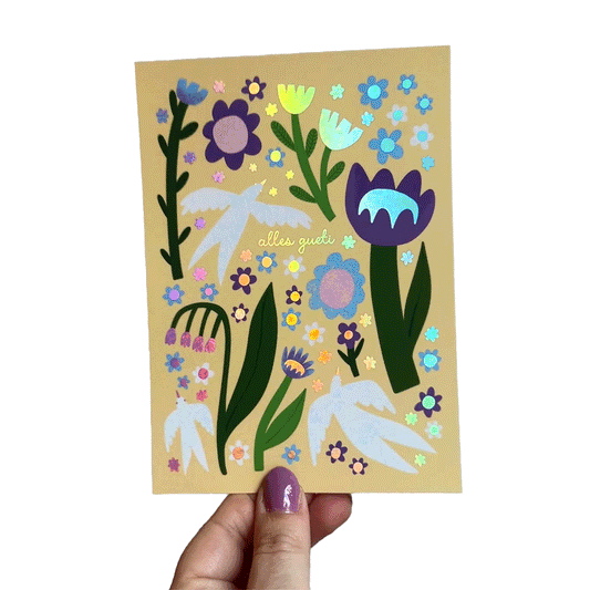 Jolanda Epprecht - Postkarte "Alles Gueti“ mit Glanzfolie