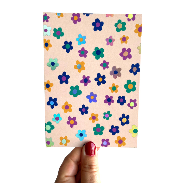 Jolanda Epprecht - Postkarte "Blümchen“ mit Holofolie