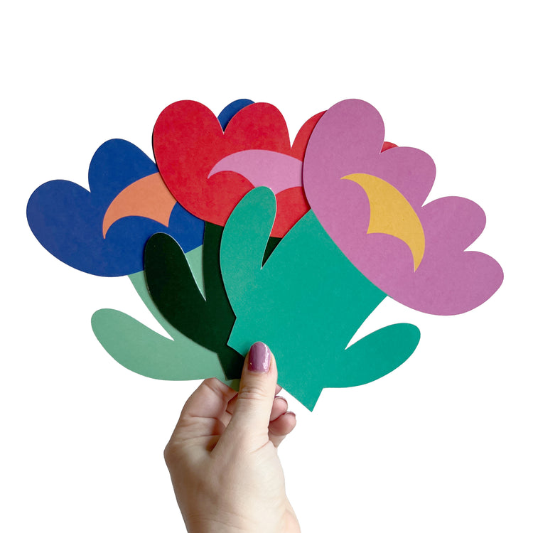 Jolanda Epprecht - Postkartenset "Tulpen“ mit Konturschnitt