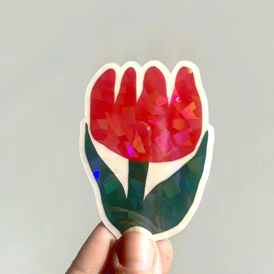 Jolanda Epprecht - Sticker "Tulpe mit Glitzer"