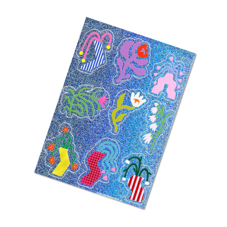 Jolanda Epprecht - Foglio adesivo Pixiedust “Vasi”