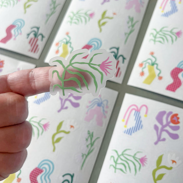 Jolanda Epprecht - Foglio adesivo trasparente “Vasi”