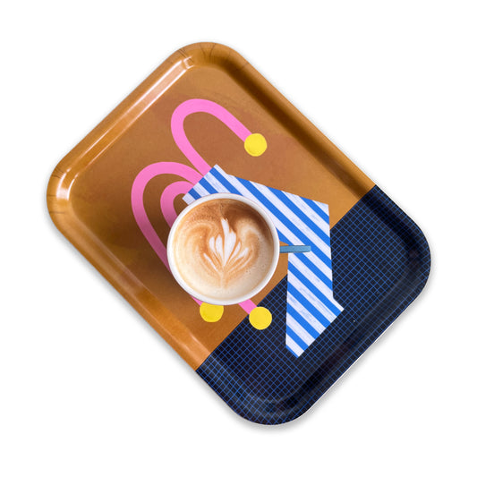 Jolanda Epprecht - Serviertablett "Gestreifte Vase"