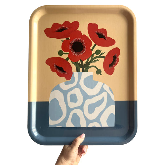 Jolanda Epprecht - Serviertablett "Anemonen" (gross)