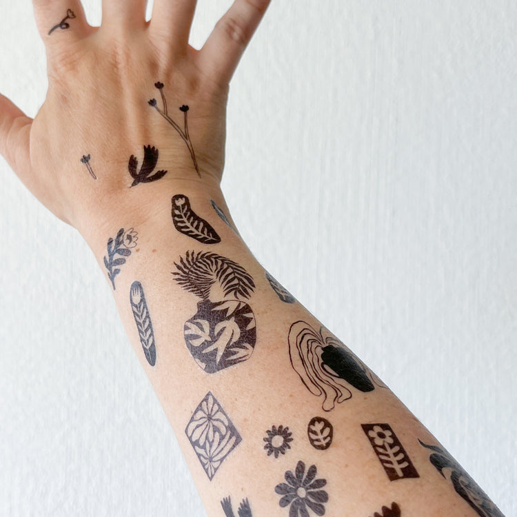 Jolanda Epprecht - Temporäre Tattoos „Vögel & Blumen“