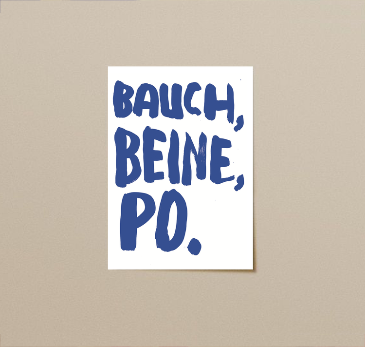 LOCA - Postkarte "Bauch, Beine, Po"
