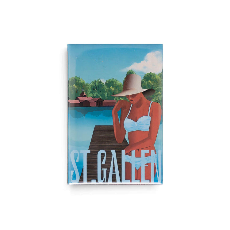 Clarissa Schwarz - Kühlschrank Magnet "St.Gallen Drei Weieren"