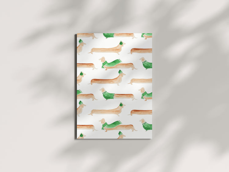 Pomba - Cartolina "Bassotto invernale"