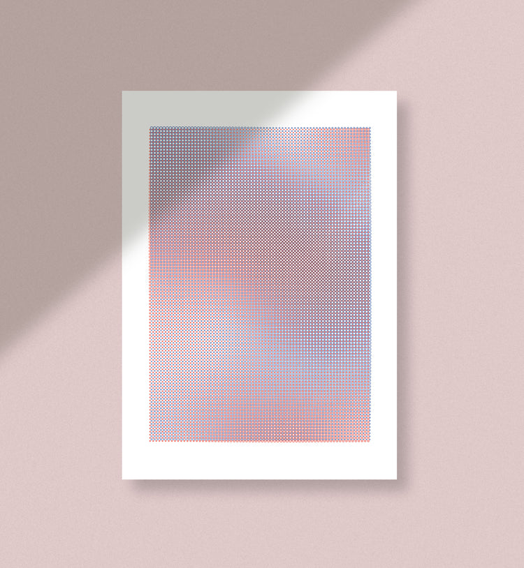 atelier gianna - Plakat "RisoRaster" (rotblau)