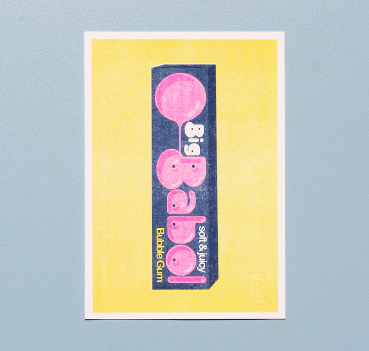 Nillustration - Plakat "Italienischer Kaugummi Big Babol"