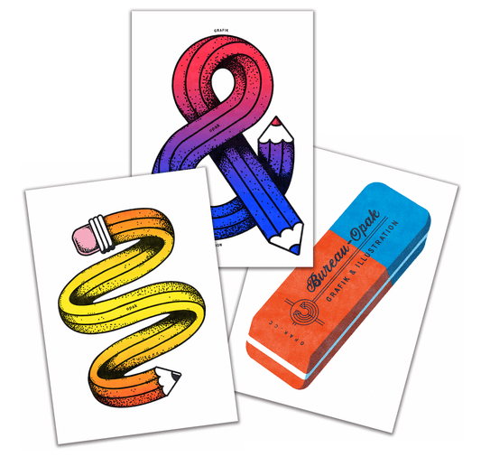 opak - Postkartenset "Büro"