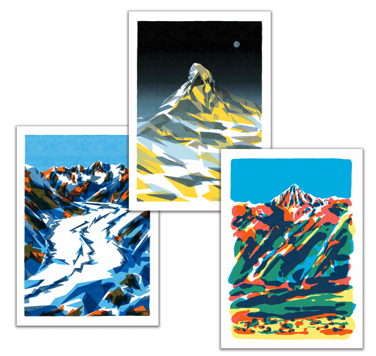 set di cartoline opache "Montagne"