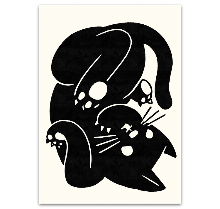 opak - Plakat "kitty" (black)