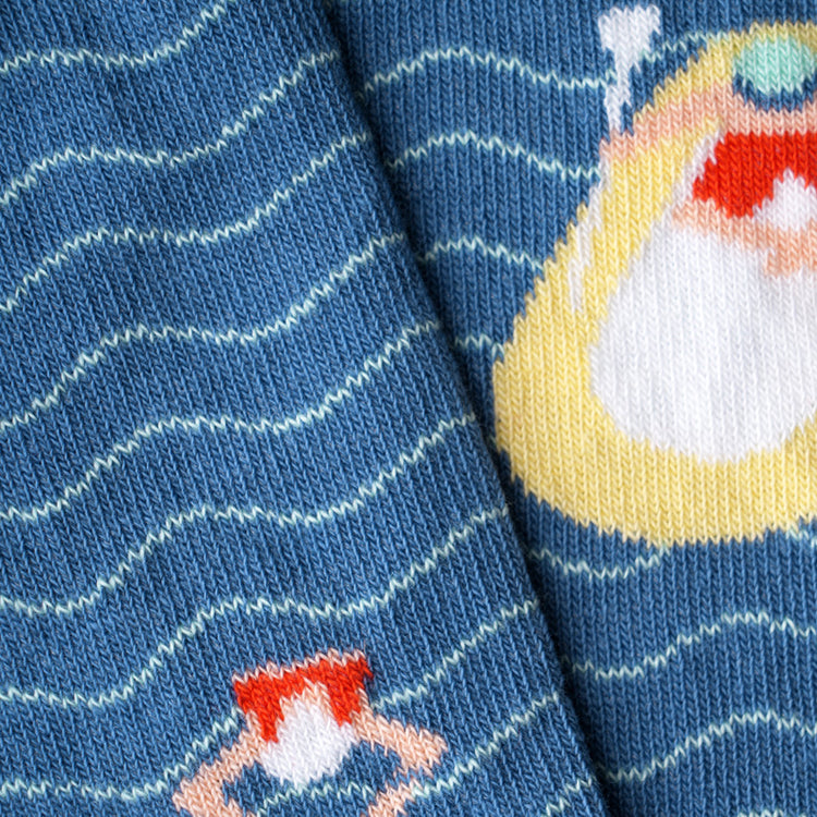 Paio di calzini x Atelier Gianna - Calzini "Barchetta di gomma"