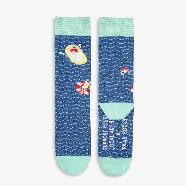 Paio di calzini x Atelier Gianna - Calzini "Barchetta di gomma"